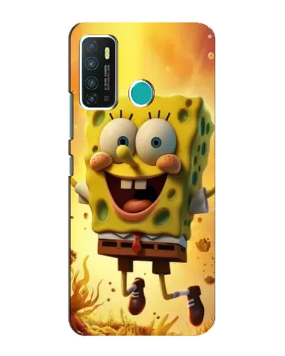 Чохол для Infinix Hot 9 / Hot 9 Pro з картинкою «Губка Боб стрибає»