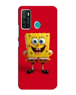 Чохол для Infinix Hot 9 / Hot 9 Pro з картинкою «Спанч Боб на червоному»