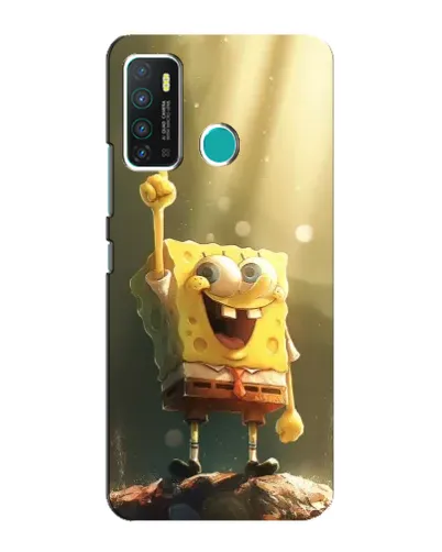 Чохол для Infinix Hot 9 / Hot 9 Pro з картинкою «Сяючий Спанч Боб»