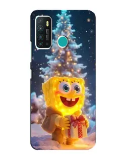 Чохол для Infinix Hot 9 / Hot 9 Pro з картинкою «Різдвяний Спанч Боб»