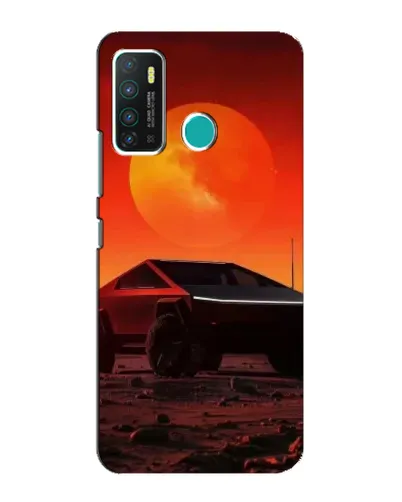 Чехол для Infinix Hot 9 / Hot 9 Pro с картинкой «Cybertruck на Марсе»