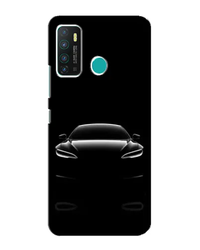 Чехол для Infinix Hot 9 / Hot 9 Pro с картинкой «Силуэт Tesla Night»