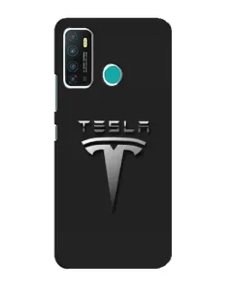 Чехол для Infinix Hot 9 / Hot 9 Pro с картинкой «Стальной логотип Tesla»