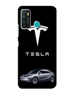 Чехол для Infinix Hot 9 / Hot 9 Pro с картинкой «Tesla Model Y»