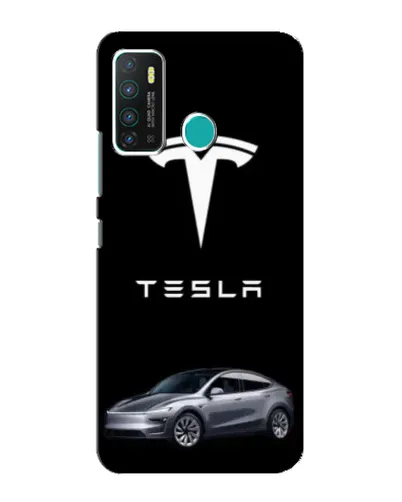 Чехол для Infinix Hot 9 / Hot 9 Pro с картинкой «Tesla Model Y»