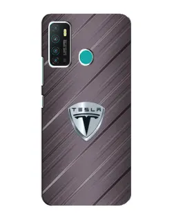 Чехол для Infinix Hot 9 / Hot 9 Pro с картинкой «Металлическая текстура Tesla»