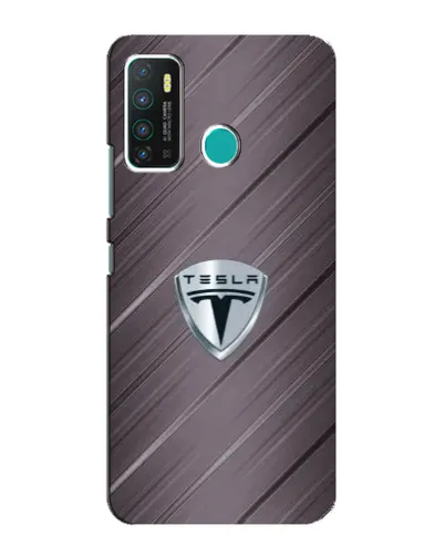 Чехол для Infinix Hot 9 / Hot 9 Pro с картинкой «Металлическая текстура Tesla»