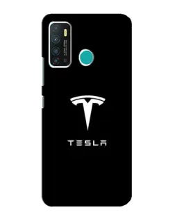 Чехол для Infinix Hot 9 / Hot 9 Pro с картинкой «Tesla White Logo»