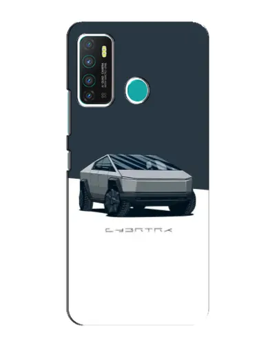 Чехол для Infinix Hot 9 / Hot 9 Pro с картинкой «Серебристый Cybertruck Tesla»