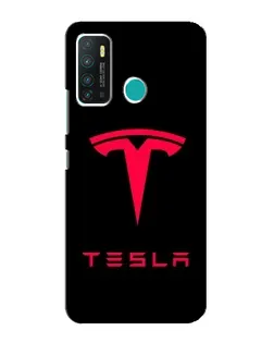 Чехол для Infinix Hot 9 / Hot 9 Pro с картинкой «Tesla Red Logo»