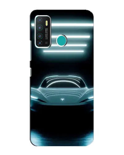 Чехол для Infinix Hot 9 / Hot 9 Pro с картинкой «Tesla в неоне»