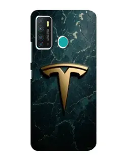 Чехол для Infinix Hot 9 / Hot 9 Pro с картинкой «Мраморная Tesla Gold»