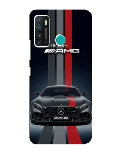 Чехол для Infinix Hot 9 / Hot 9 Pro с картинкой «Mercedes — белый карбон»