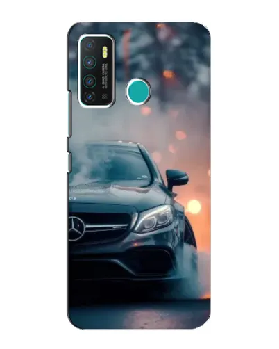 Чехол для Infinix Hot 9 / Hot 9 Pro с картинкой «Mercedes — ночной город»