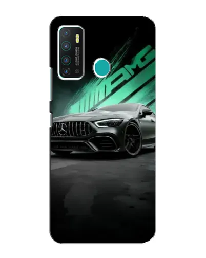 Чехол для Infinix Hot 9 / Hot 9 Pro с картинкой «Темный Mercedes AMG»