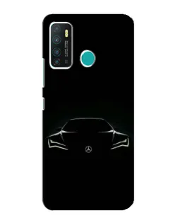 Чехол для Infinix Hot 9 / Hot 9 Pro с картинкой «Mercedes — силуэт авто»