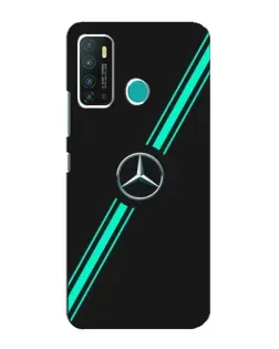 Чехол для Infinix Hot 9 / Hot 9 Pro с картинкой «Спортивные линии Mercedes»