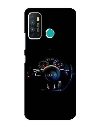 Чехол для Infinix Hot 9 / Hot 9 Pro с картинкой «Салон Audi — руль»