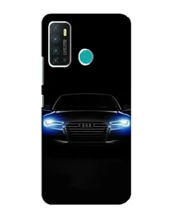 Чехол для Infinix Hot 9 / Hot 9 Pro с картинкой «Audi в неоне»