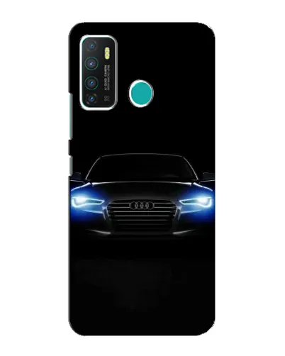 Чехол для Infinix Hot 9 / Hot 9 Pro с картинкой «Audi в неоне»