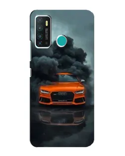 Чехол для Infinix Hot 9 / Hot 9 Pro с картинкой «Audi в облаках дыма»