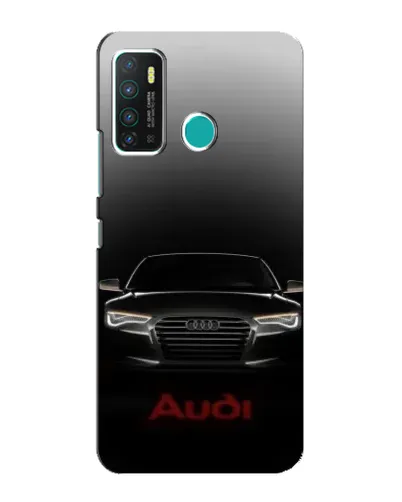 Чехол для Infinix Hot 9 / Hot 9 Pro с картинкой «Audi — градиентный контур»