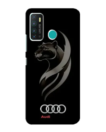 Чехол для Infinix Hot 9 / Hot 9 Pro с картинкой «Графика — пантера и Audi»