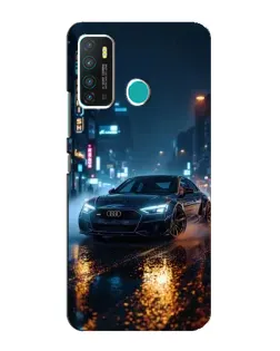 Чехол для Infinix Hot 9 / Hot 9 Pro с картинкой «Ночной город и Audi»