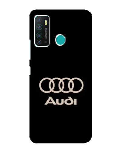 Чехол для Infinix Hot 9 / Hot 9 Pro с картинкой «Audi — золотой логотип»