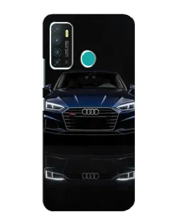 Чехол для Infinix Hot 9 / Hot 9 Pro с картинкой «Audi — ночное отражение»