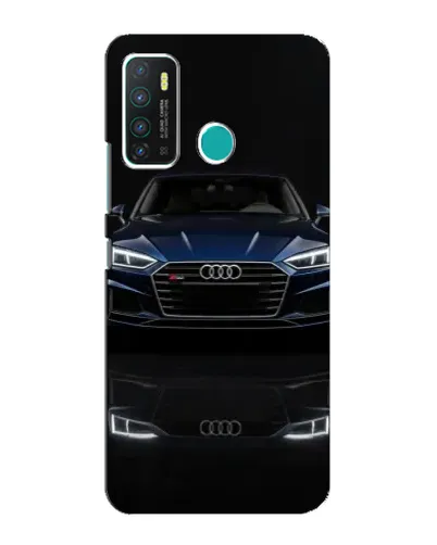 Чехол для Infinix Hot 9 / Hot 9 Pro с картинкой «Audi — ночное отражение»