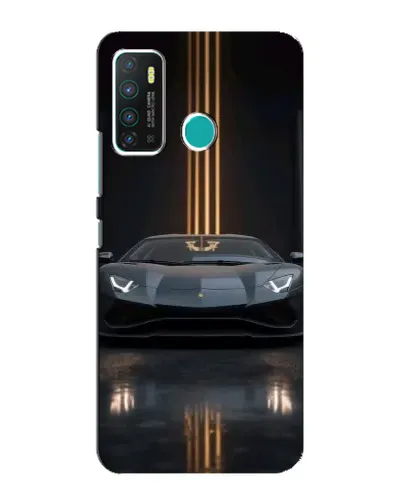 Чехол для Infinix Hot 9 / Hot 9 Pro с картинкой «Lamborghini золотые линии»