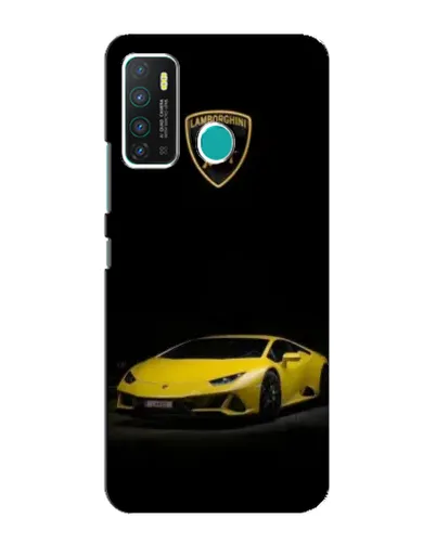 Чехол для Infinix Hot 9 / Hot 9 Pro с картинкой «Lamborghini желтый акцент»