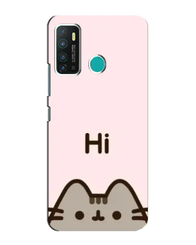 Чехол для Infinix Hot 9 / Hot 9 Pro с картинкой «Пушин говорит Hi»
