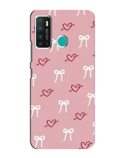 Чехол для Infinix Hot 9 / Hot 9 Pro с картинкой «Сердца и банты»