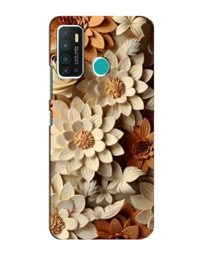 Чохол для Infinix Hot 9 / Hot 9 Pro з картинкою «Бежевий флористичний декор»