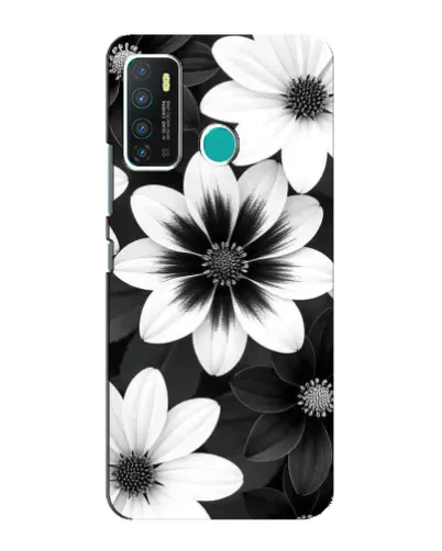 Чохол для Infinix Hot 9 / Hot 9 Pro з картинкою «Монохромні айстри»