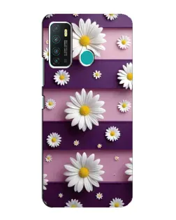 Чохол для Infinix Hot 9 / Hot 9 Pro з картинкою «Ромашки на фіолетовому»
