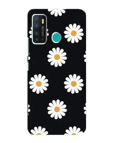 Чохол для Infinix Hot 9 / Hot 9 Pro з картинкою «Ромашки на чорному»