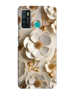 Чохол для Infinix Hot 9 / Hot 9 Pro з картинкою «Білі паперові квіти»