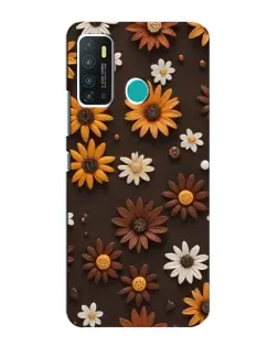Чохол для Infinix Hot 9 / Hot 9 Pro з картинкою «Візерунок з маленьких соняшників»