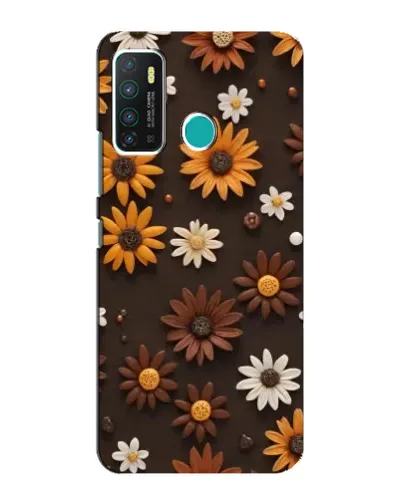 Чохол для Infinix Hot 9 / Hot 9 Pro з картинкою «Візерунок з маленьких соняшників»