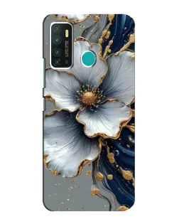 Чохол для Infinix Hot 9 / Hot 9 Pro з картинкою «Біла квітка та золотий флюїд»