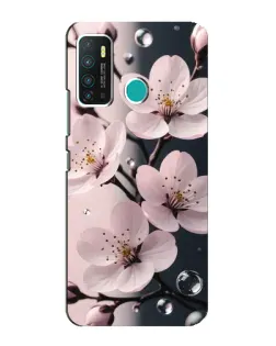 Чохол для Infinix Hot 9 / Hot 9 Pro з картинкою «Ніжня сакура та краплі»