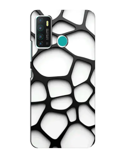 Чехол для Infinix Hot 9 / Hot 9 Pro с картинкой «Белая объемная сетка»
