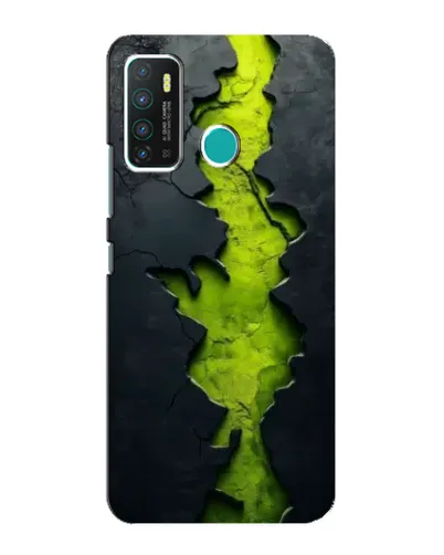 Чехол для Infinix Hot 9 / Hot 9 Pro с картинкой «Салатовый разлом скалы»