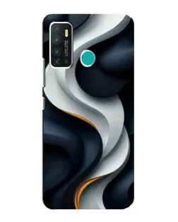 Чехол для Infinix Hot 9 / Hot 9 Pro с картинкой «Объемные черно-белые ленты» Чехол для Infinix Hot 9 / Hot 9 Pro с картинкой «Объемные черно-белые ленты»