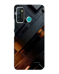 Чехол для Infinix Hot 9 / Hot 9 Pro с картинкой «Черные геометрические блоки»