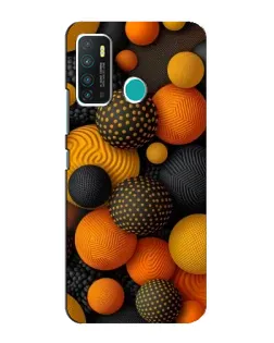 Чехол для Infinix Hot 9 / Hot 9 Pro с картинкой «Объемные оранжевые сферы»
