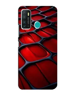 Чехол для Infinix Hot 9 / Hot 9 Pro с картинкой «Красная глянцевая сетка»